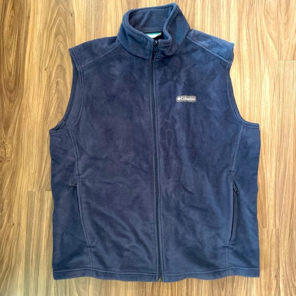 Columbia Men's Navy Fleece Vest size L - Picture 1 of 5